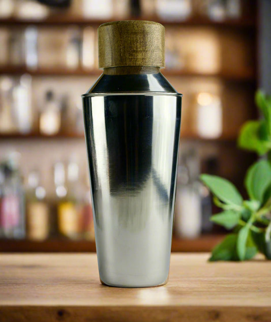 COCKTAIL SHAKER W/ WOODEN CAP 25 OZ
