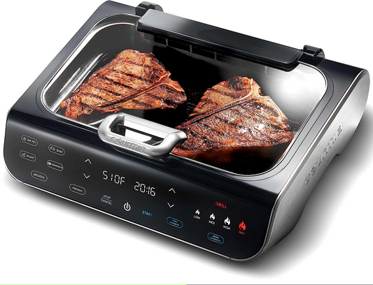 Gourmia FoodStation 5-in-1 Smokeless Grill & Air Fryer - 6QT