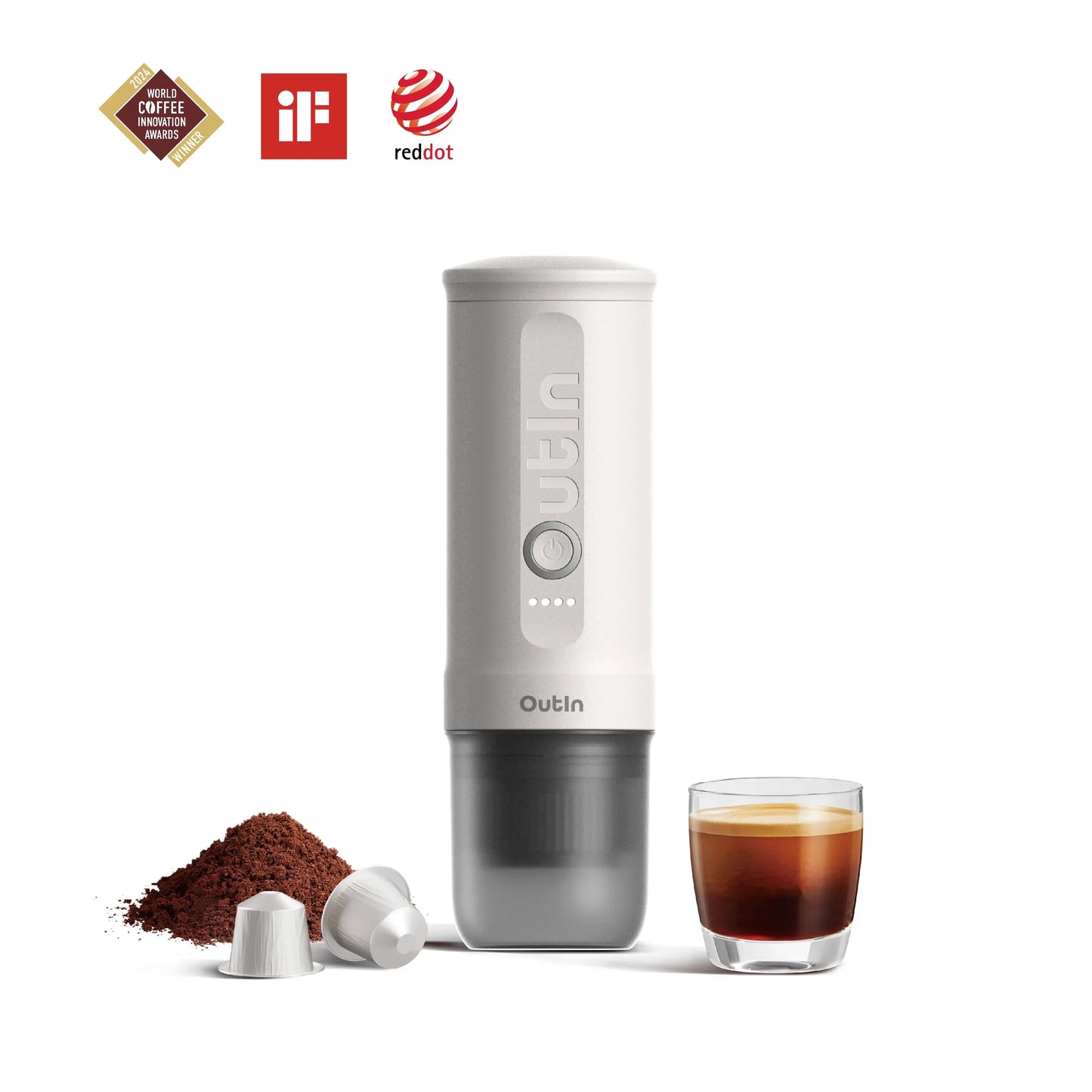 Nano Portable Espresso Machine (Pearl White)