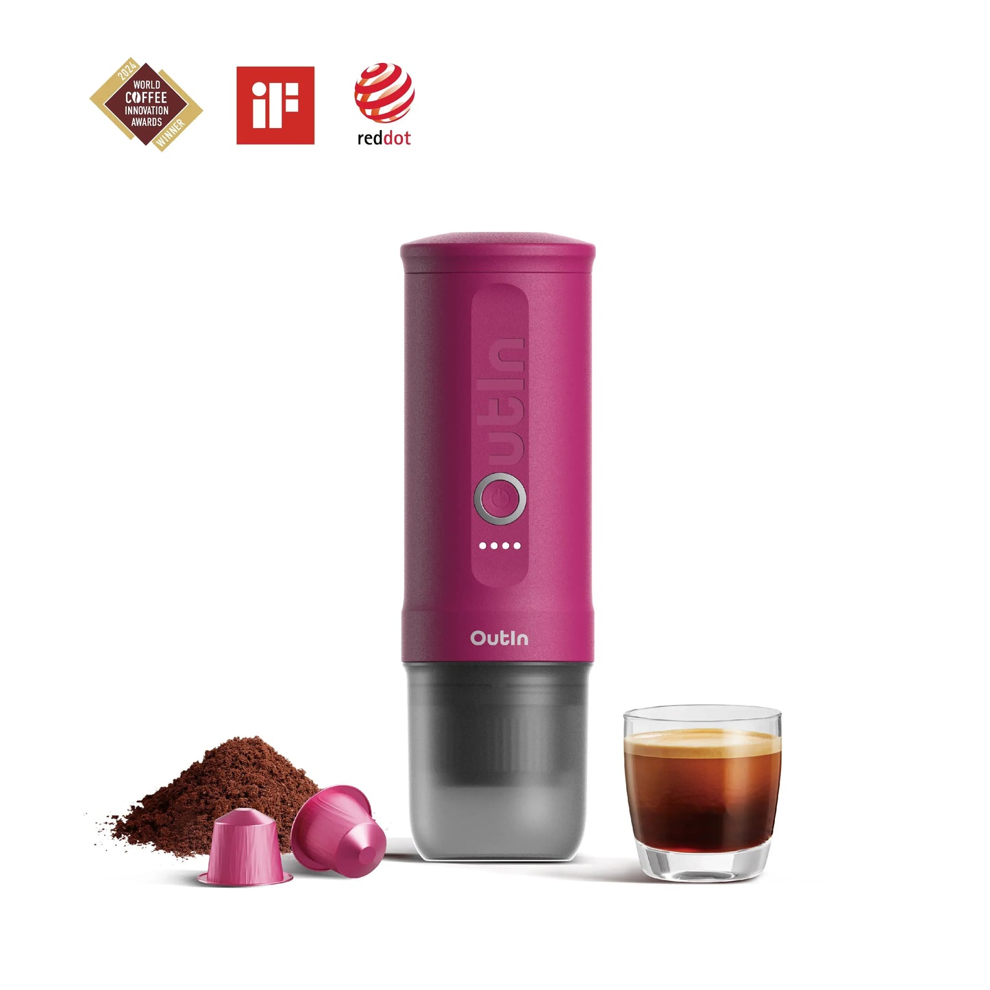 Nano Portable Espresso Machine (Fuchsia Pink)