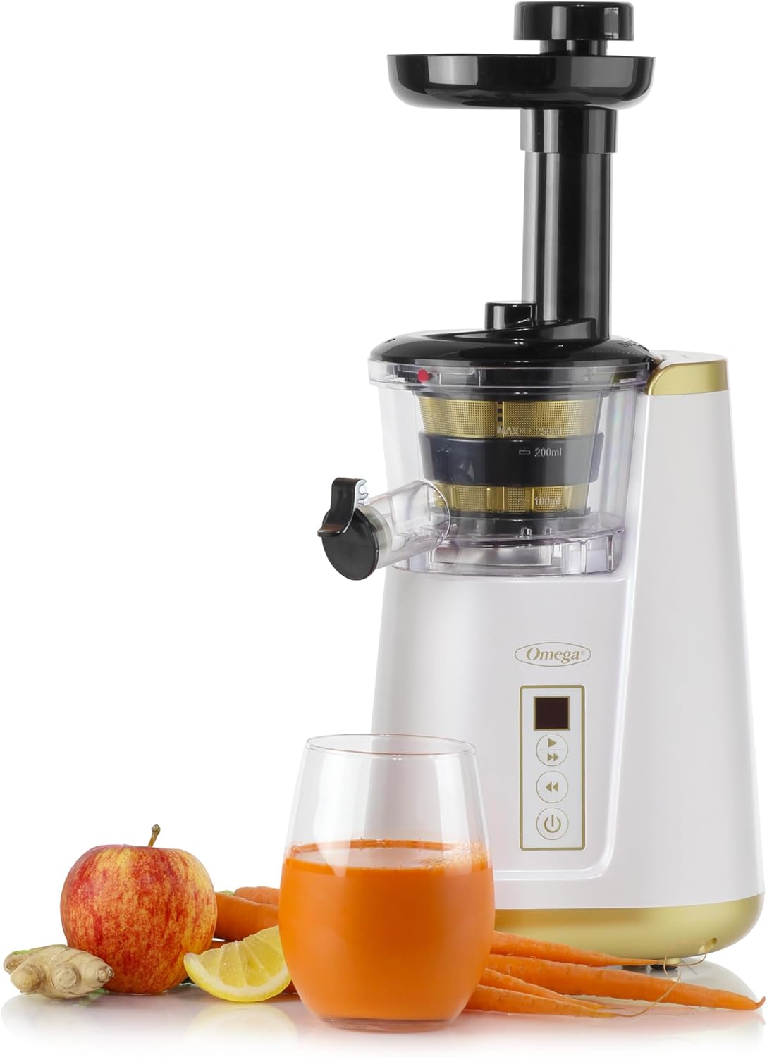 Omega Cold Press 365 Compact Masticating Vertical Juicer, in White