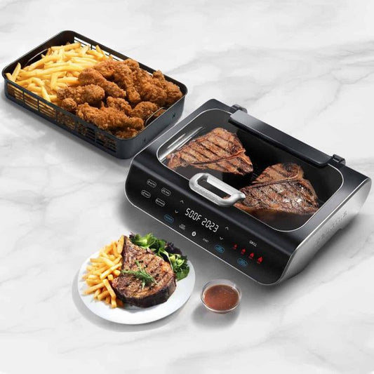 Gourmia FoodStation 5-in-1 Smokeless Grill & Air Fryer - 6QT
