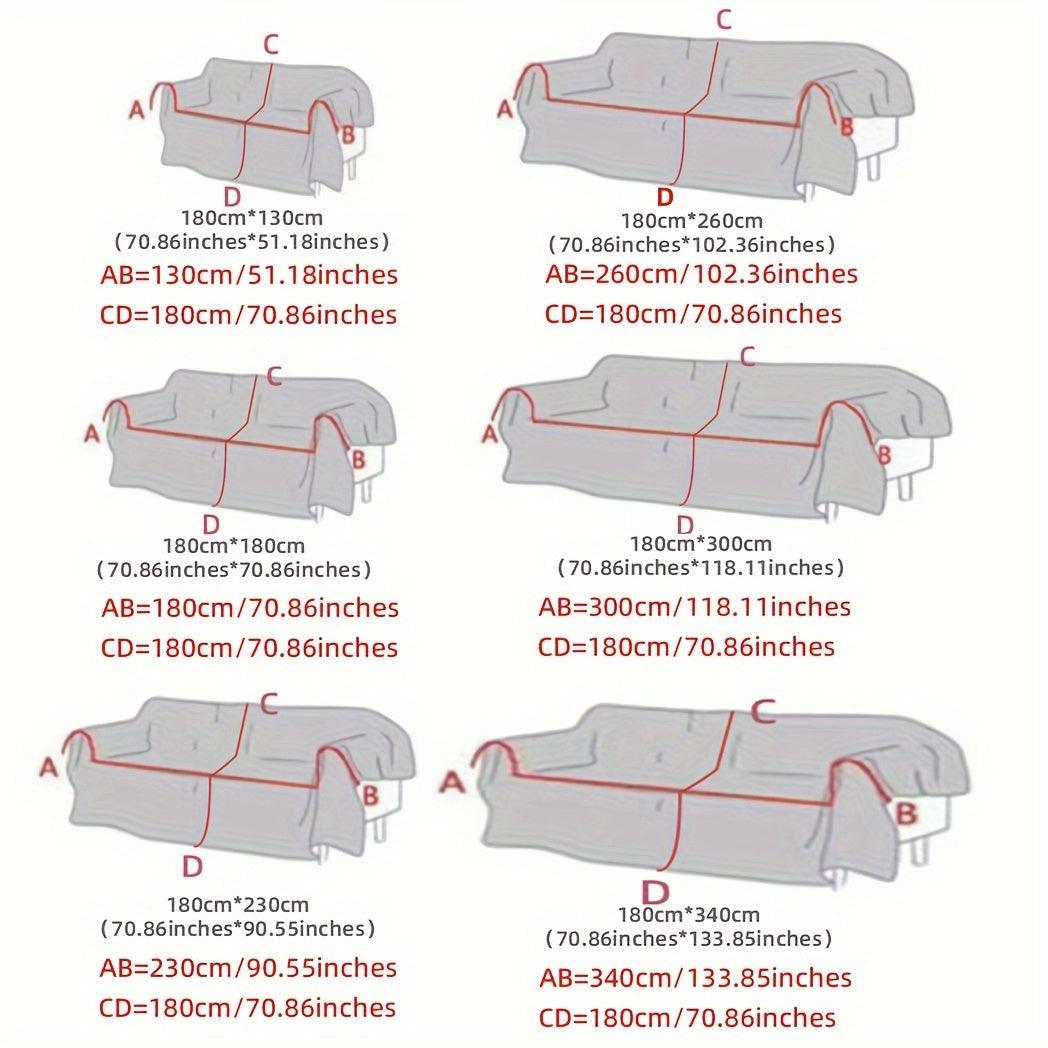 Boho Chic Double-sided Chenille Sofa Cover with Tassels - All-Season