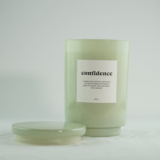 CONFIDENCE - Sparkling Pear Bellini Jar Candle 19 oz [GREEN]