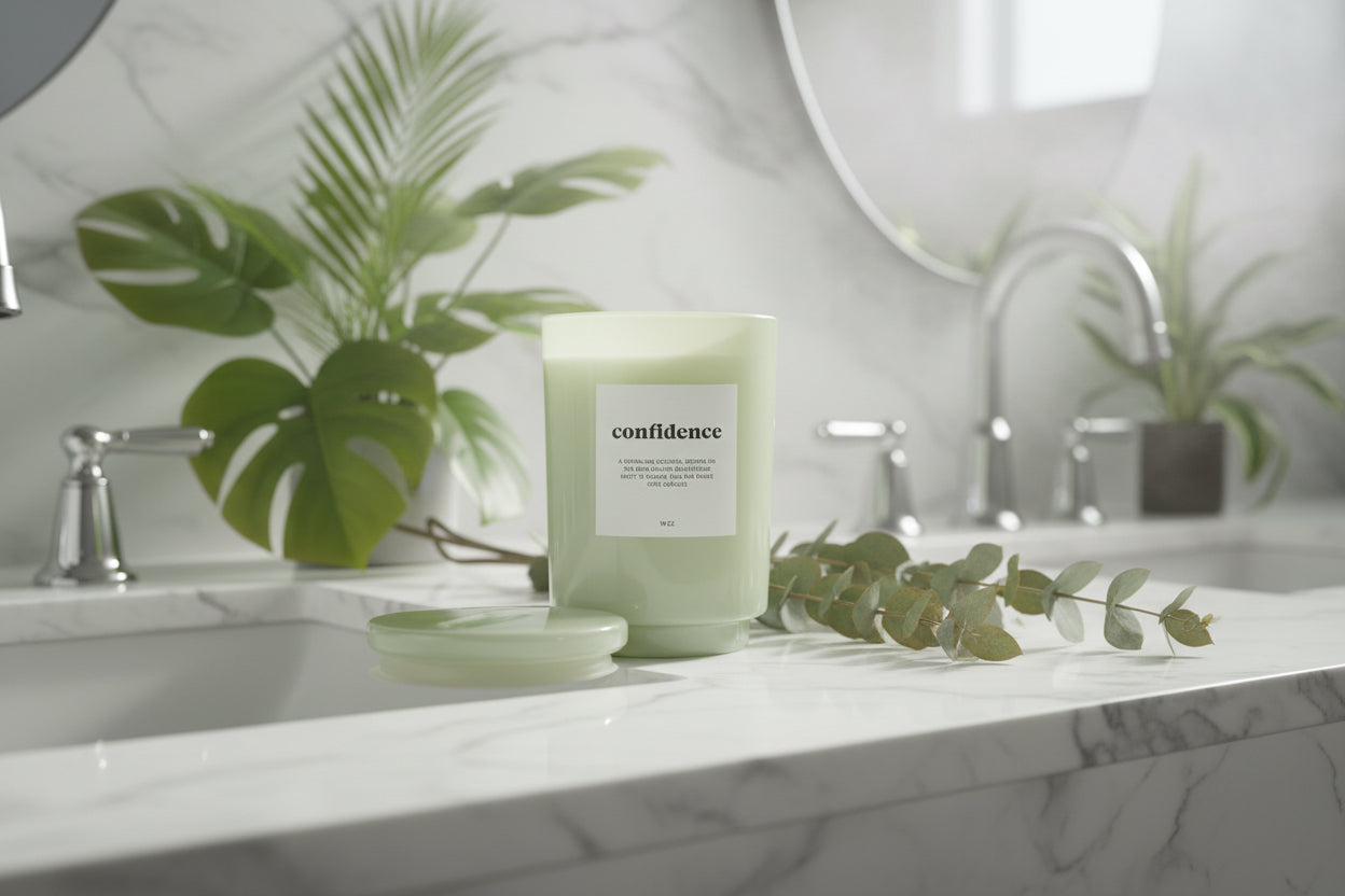 CONFIDENCE - Sparkling Pear Bellini Jar Candle 19 oz [GREEN]