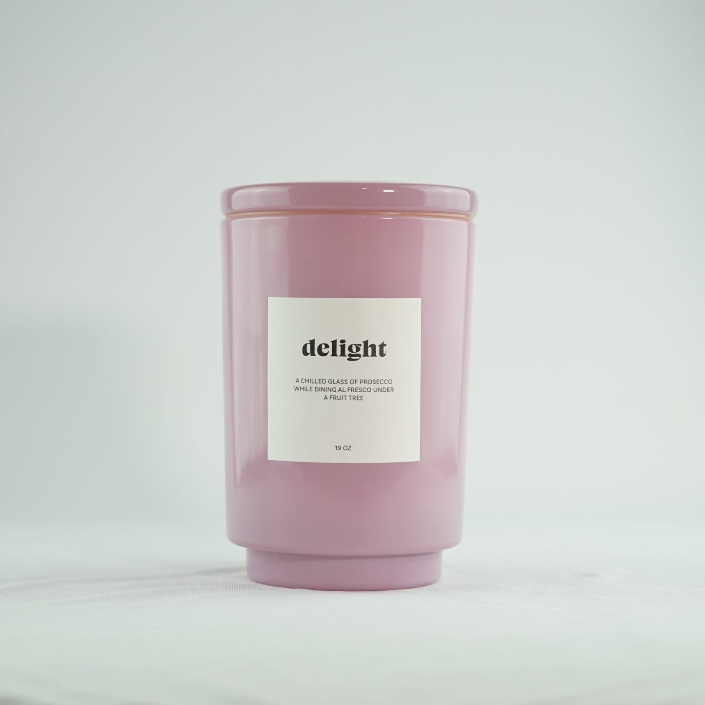 DELIGHT - Blushing Pink Prosecco Jar Candle 19 Oz