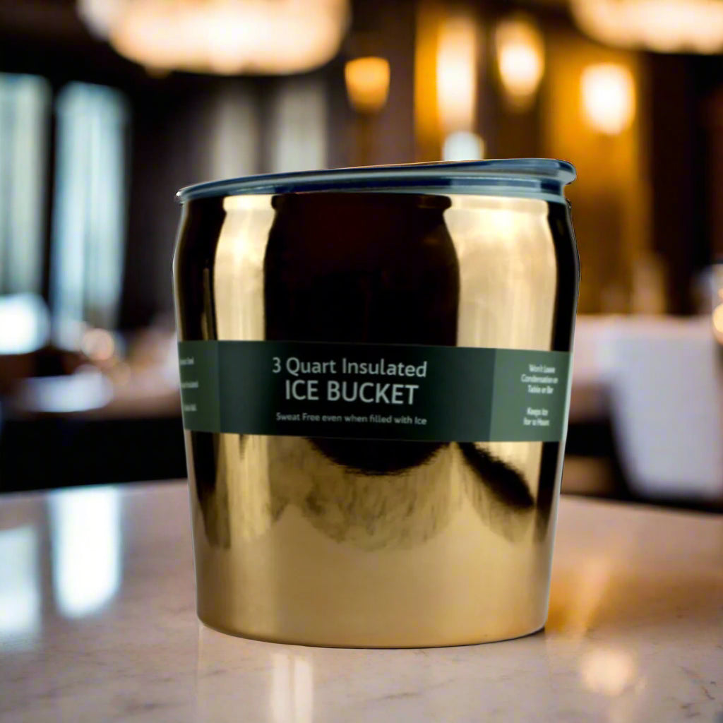 3-Quart Insulated Stainlses Steel Ice Bucket, Copper