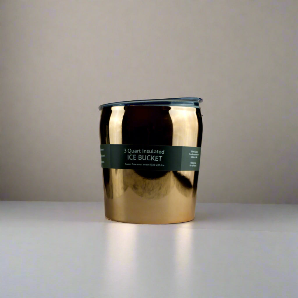 3-Quart Insulated Stainlses Steel Ice Bucket, Copper