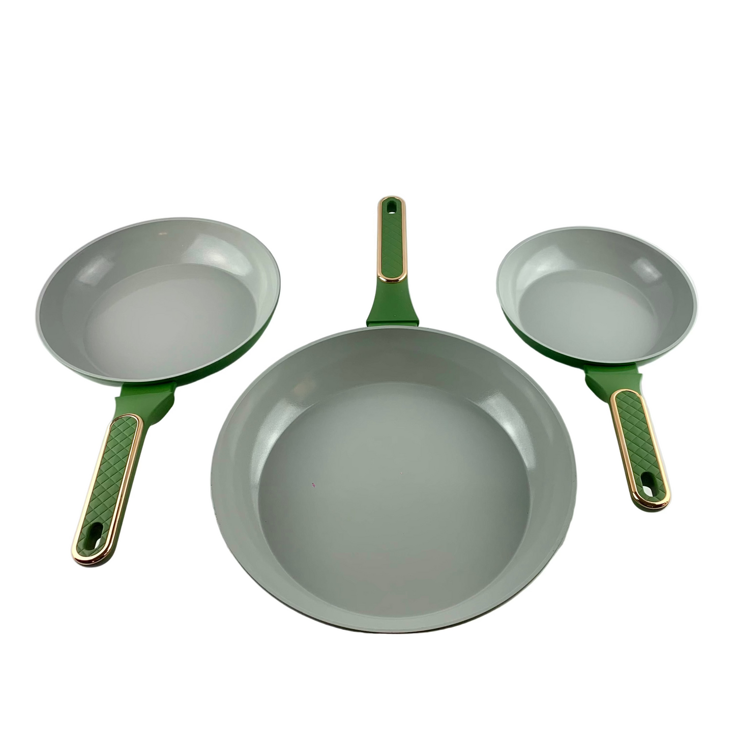 Phantom Chef Ceramic Gold Frypan Set - Green