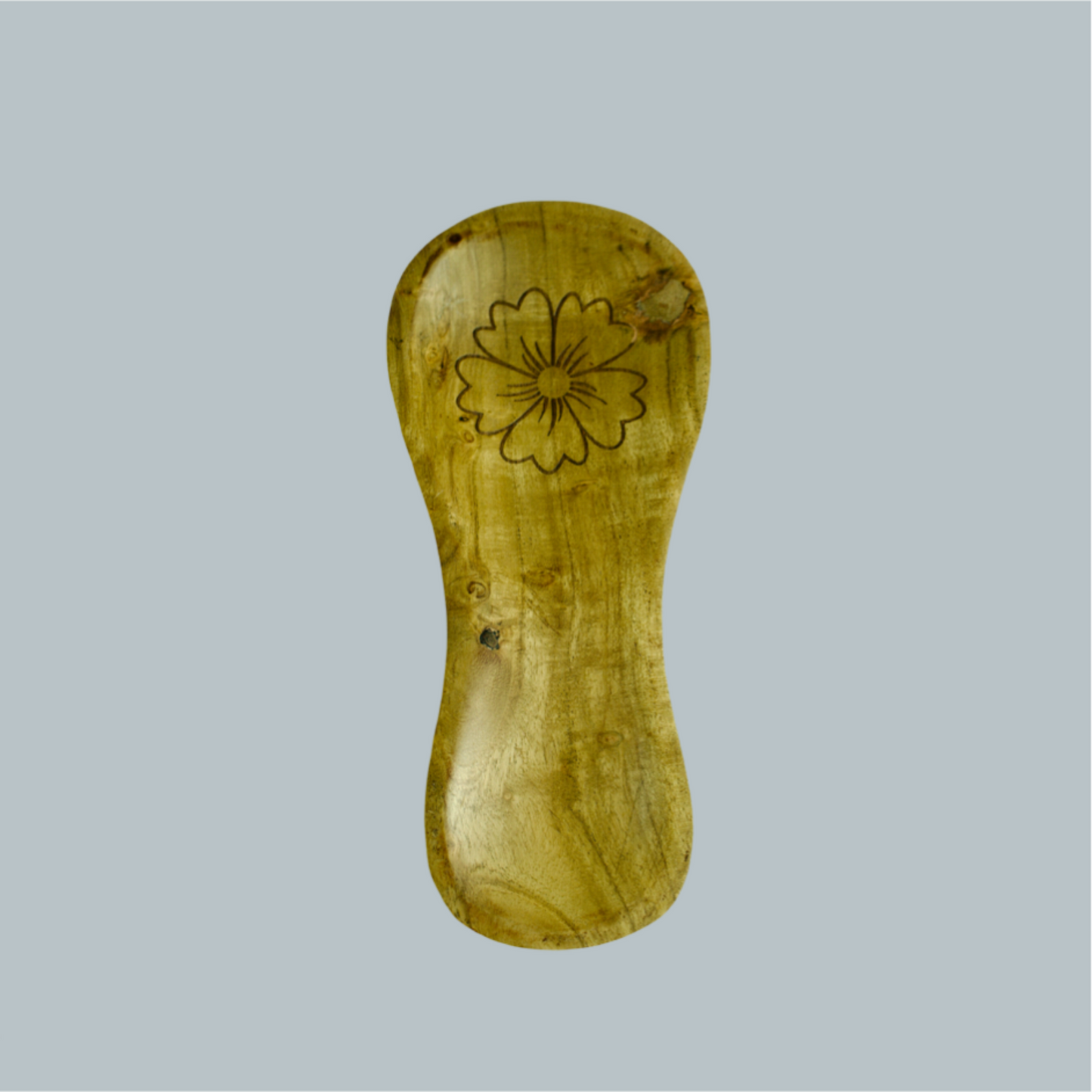 Hand-Carved Tropical Wooden Spoon Rest