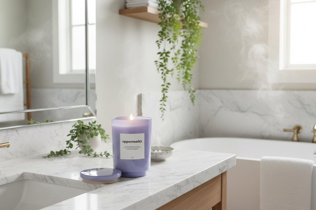 OPPORTUNITY - Sunlit Citron Jar Candle 19 Oz [Purple]