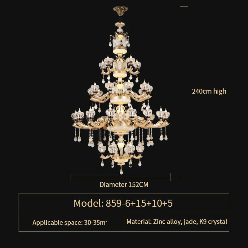 DecorBites™ Luxe Crystal Chandelier for Bedroom, Living Room, and Dining Room