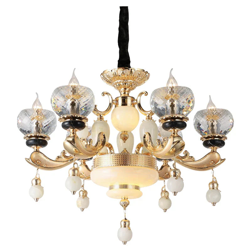 DecorBites™ Luxe Crystal Chandelier for Bedroom, Living Room, and Dining Room
