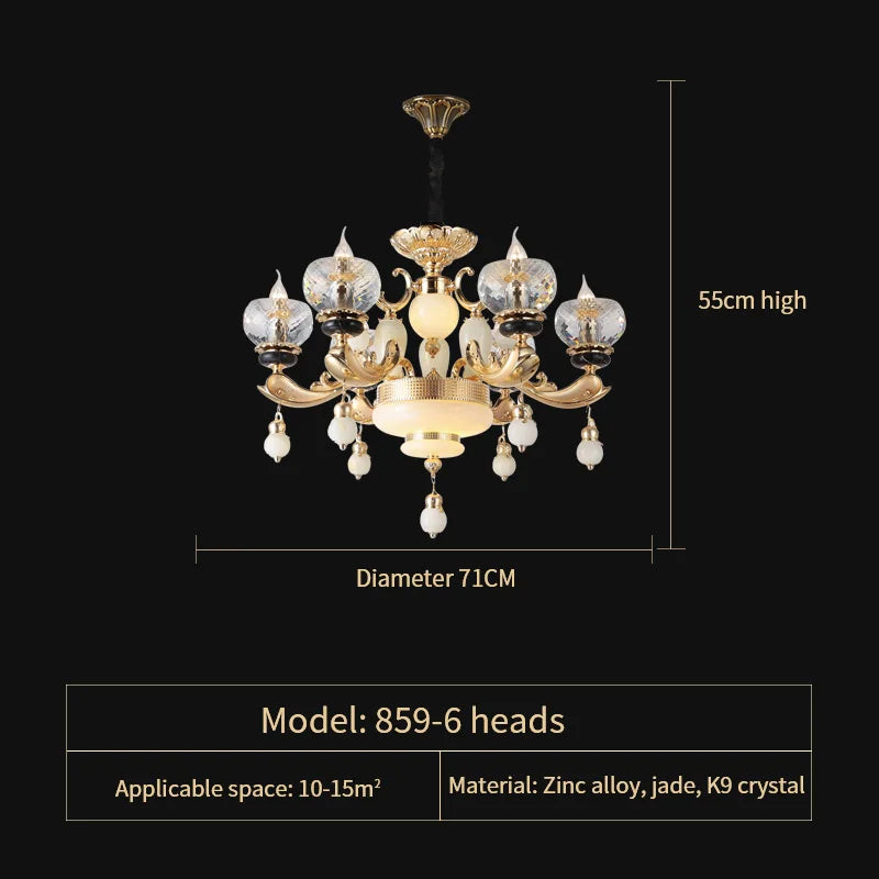 DecorBites™ Luxe Crystal Chandelier for Bedroom, Living Room, and Dining Room