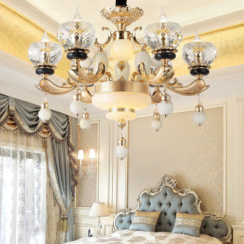 DecorBites™ Luxe Crystal Chandelier for Bedroom, Living Room, and Dining Room