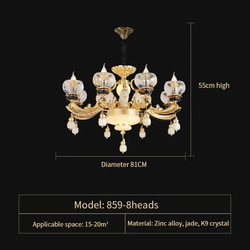DecorBites™ Luxe Crystal Chandelier for Bedroom, Living Room, and Dining Room