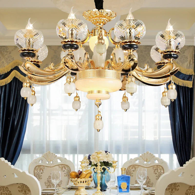 DecorBites™ Luxe Crystal Chandelier for Bedroom, Living Room, and Dining Room