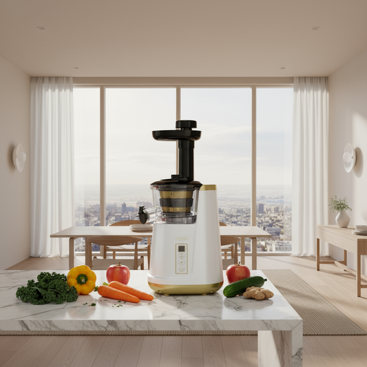 Omega Cold Press 365 Compact Masticating Vertical Juicer, in White