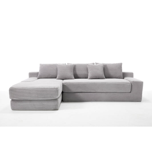 Modern L - Shaped Sectional Couch With Memory Foam