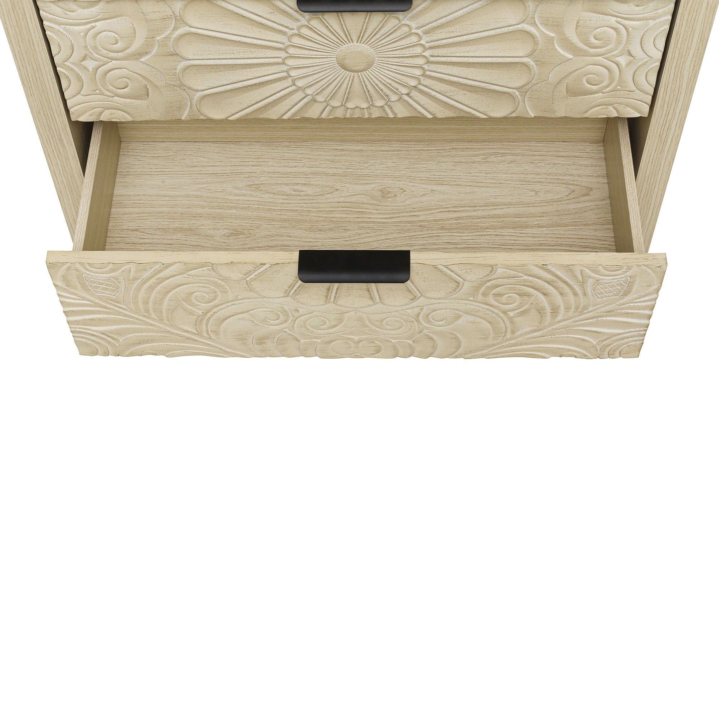 3 Drawer Cabinet, American Furniture, Suitable For Bedroom, Living Room, Study - Natural